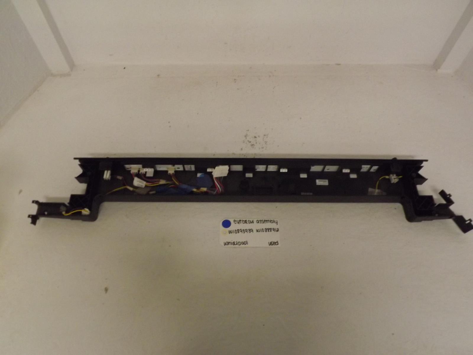 Whirlpool Refrigerator W10893939 W10888912 Eyebrow Assembly Used Whirlpool Refrigerator W10893939 W10888912 Eyebrow Assembly Used